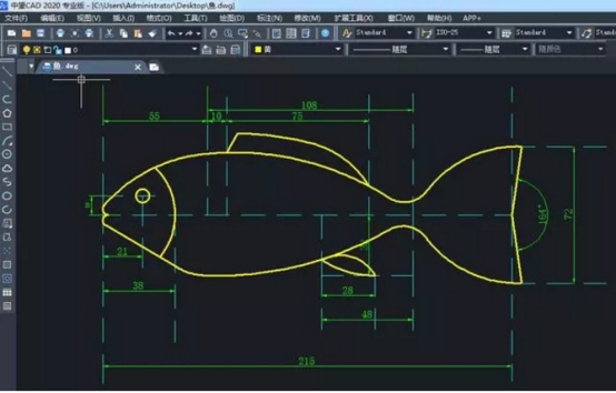 怎么用CAD畫魚？
