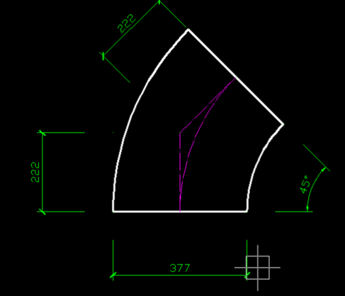 CAD如何根據(jù)規(guī)定度數(shù)繪制彎頭？