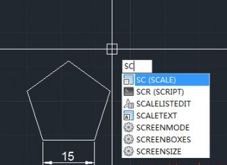 CAD如何按照比例縮放五邊形？