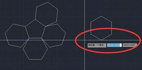 CAD如何使六邊形對(duì)齊到五邊形上？